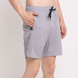 Professionally Made men's Solid Gray Color Men's Gym Wear Polyester <b>Shorts</b> Breathable Fabric Regular Fit <b>Shorts</b> For Men - Product Image 3