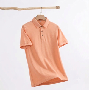 Polo de manga corta para hombre, estilo casual, corte regular, color liso, cuello vuelto, transpirable. - Product Image 1