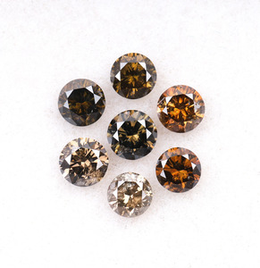 Diamant naturel de couleur fantaisie 3,0 - 3,5 mm, diamant brun rond taille brillant, diamant non monté pour la fabrication de bijoux, vente en gros - Product Image 4