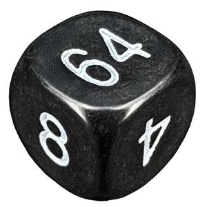Premium Black Doubling Cube for <b>Backgammon</b> <b>Set</b> Heavy Duty Replacement Game Die Engraved Large Numbers Professional Doubling Cube - Product Image 1