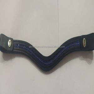 Chaîne personnalisée en cristal bleu à deux rangées Chaîne vide en cuir avec boutons pression Toutes les tailles Cob complet fabriqué en Inde Commande en gros - Product Image 2