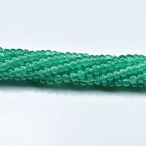 AAA Green Onyx Smooth Rondelle Gemstone Beads Strand 4.5mm Loose Green Onyx Beads <b>String</b> For Jewelry Necklace Bracelet Making - Product Image 2