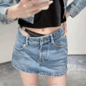 Shorts Vaqueros de Cintura Alta para Mujer, Marca de Lujo, Estilo Casual Y2K, Ropa Urbana Gótica, Sexy, con Botones y Lazo, Lavado de Color, Verano - Product Image 6