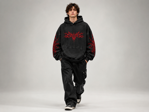 Wholesale Customized Embroidered Breathable Team Uniform <b>Pullover</b> Hoodie with Front Back Logos Full Sleeve Loose Fit Acid Wash - Product Image 4
