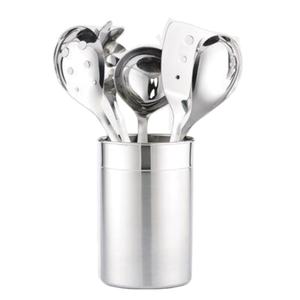 Handicrafts Stainless Steel Silver Finished Metal <b>Utensil</b> <b>Holder</b> Round Shape For <b>Kitchen</b> Decor Countertop On Whole Sale - Product Image 1