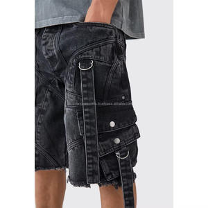 Shorts en jean personnalisés OEM du Pakistan pour hommes – Fournisseur – Design léger et extensible pour l'été et la mode streetwear - Product Image 2