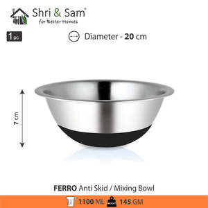 เครื่องมือทำอาหารเฟอร์โรชามผสมสแตนเลสกันลื่น20ซม. - Product Image 3