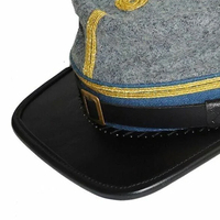 Gorra Kepi de Invierno Personalizada Estilo Berdans Sharpshooter Generals con 4 Hileras de Trenzas, Todas las Tallas, Reproducción Americana