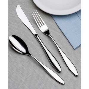 High Quality Silverware <b>Travel</b> Wedding Silver Mirror Polished <b>Cutlery</b> Set Stainless Steel Flat Handle <b>Cutlery</b> Set - Product Image 3