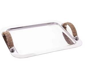 Black Powder Coated Rectangular Shape Galvanized Serving Tray Serving <b>Platter</b> Best Selling Fancy Handmade Galvanized Dish - Product Image 5