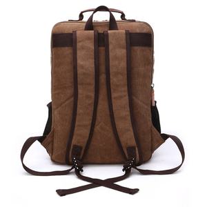 Canvas Laptop <b>Backpack</b> <b>Large</b> Capacity Durable Casual Style with Shoulder Straps and Zipper Closure Unisex Travel Rucksack - Product Image 2