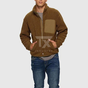 Wholesale Fashion <b>Fleece</b> Zipper <b>Men's</b> <b>Jackets</b> Women Stylish <b>Sherpa</b> Padding <b>Fleece</b> <b>Jacket</b> - Product Image 5