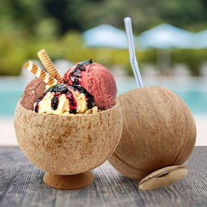 High Quality Eco-Friendly <b>Coconut</b> Coffee <b>Cup</b> Reusable PC Material Custom Engraved Laser Logo for Home Usage - Product Image 5
