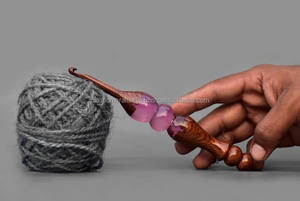 High Quality Handcrafted Wood Epoxy Crochet <b>Hook</b> <b>Tool</b> Designed for Smooth Crochet Knitting and Comfortable Grip - Product Image 6