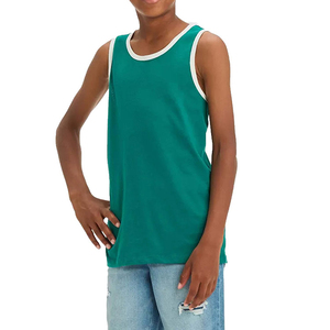 <b>Boys</b> Tank Tops Customized Sleeveless Elastic Casual Muscle Cool Summer 2025 Trendy Model PolyesterCotton Quick Dry & Breathable - Product Image 1