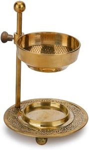 Mabkhara artisanale en laiton avec un travail de gravure Jaali complexe pour la combustion d'encens traditionnel et l'aromatisation de la maison - Product Image 4
