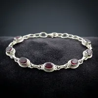 Bracelet en argent sterling 925 avec quartz rouge, bijoux en pierres précieuses faits à la main, vente en gros, élégante chaîne à maillons pour femmes