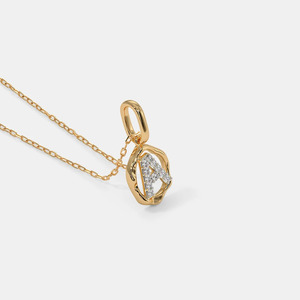 Collar de Diamantes Cultivados en Laboratorio en Forma de V en Oro Rosa - Product Image 4