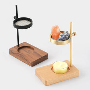 Brûleur d'encens en bois avec porte-bougie et bâtonnet en métal, design 2 en 1 pour l'aromathérapie - Product Image 4