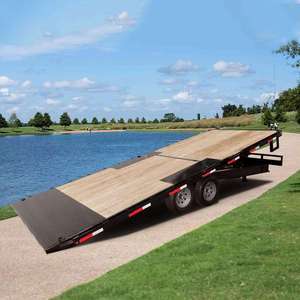 Livraison Rapide Big Tex Nouveau Remorque Benne Basse 5 x 10 avec Portes Coulissantes en Acier et Fer, Remorque Semi-Remorque Plateau pour Camion, Belgique - Product Image 1