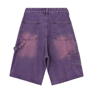 Shorts cargo noirs pour hommes, taille haute, fermeture boutonnée, décontractés, en toile de coton, couleur unie, poches, respirants, tissés, 100% coton - Product Image 4