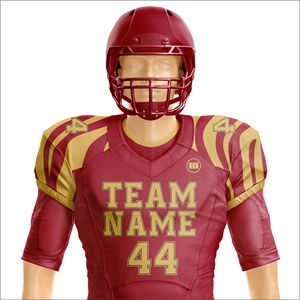 Sublimated Breathable American Football Uniform Set Half Sleeve Spring/Summer Custom Design Jersey <b>Pants</b> Bulk Teamwear Supplier - Product Image 4