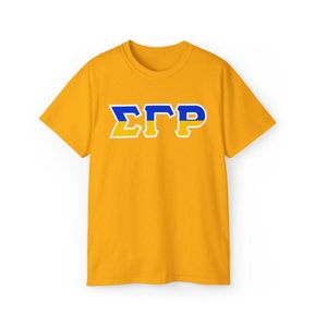 Camiseta Personalizada para Mujer, de Dos Tonos, con Letras Griegas, Manga Corta, Cuello Redondo, Diseño Gráfico en Bloques de Color, Estilo Casual Universitario - Product Image 1
