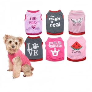 Ropa Premium para Mascotas, Camiseta de Algodón Suave para Perro, Ropa Colorida para Cachorros, Ropa Cómoda para Gatos, Proveedor de Chalecos Lisos para Cachorros al por Mayor - Product Image 1