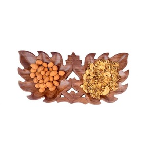 Plateau à fruits secs et biscuits en bois de Sheesham, design feuille d'érable, plateau de service en bois pour la maison, la cuisine, la table à manger - Product Image 6