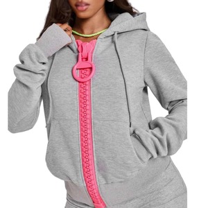 Sweat-shirts à capuche pour femmes, tendance Y2K, coupe ample, épaules tombantes, en molleton de coton, streetwear, pull-over minimaliste décontracté, vente en gros - Product Image 4
