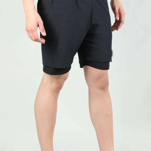 Lightweight 100% Cotton Mens Solid <b>Mid</b> Waist Drawstring Knitted Breathable Quick-Dry Athletic Casual Shorts - Product Image 3