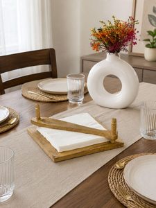 Wooden Tissue Holder Box for <b>Car</b> Kitchen Dining <b>Table</b> Restaurant Home Decor Rectangular Napkin Tissue Paper Organizer - Product Image 6