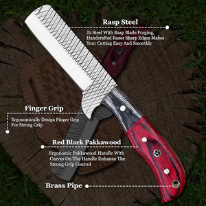 Cuchillo de Acero al Carbono para Cortar Heno, Cuchillo Utilitario Premium de Alta Resistencia para Exteriores, Hoja de Acero al Carbono Hecha a Mano, Mango Duradero y Resistente - Product Image 5