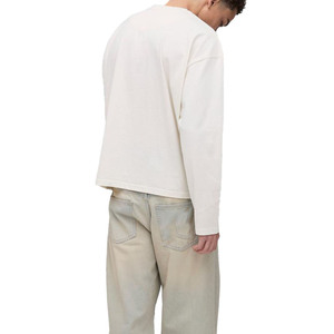 Premium Cotton Long Sleeve Men's shirts Oversized Relaxed Fit Streetwear Blank Custom Logo High Quality Wholesale Men's <b>T</b>-shirts - Product Image 2