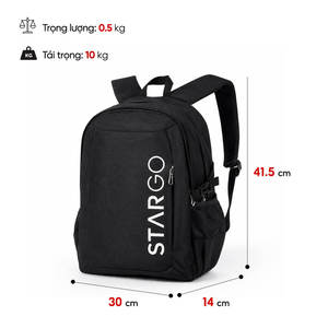 Stargo <b>Laptop</b> <b>Backpack</b> Polyester Water Resistant Minimalist Style Unisex Business Lightweight Portable Large Capacity Durable - Product Image 5