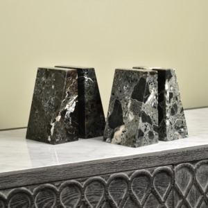 Black Attractive Marble <b>Bookends</b> With New Shape And Design For Office Desk And Table Decoration - Product Image 6