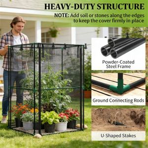 Rete Nera per Protezione Piante e Ortaggi, Tenda per Coltivazione di Frutta, Verdura e Fiori, Prodotto per Giardinaggio - Product Image 4