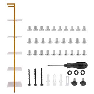 Scaffale a 5 livelli da parete con struttura in metallo, 15.6x11.8 pollici, per libri e oggetti vari - Product Image 1