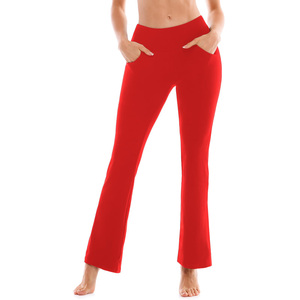 Women Flared <b>Leggings</b> Crossover Waist Yoga Pants Bootcut Workout <b>Leggings</b> <b>With</b> <b>Pockets</b> High Stretch Athletic Flare Pants Fitness - Product Image 4