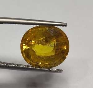 Zafiro Amarillo, Piedra Preciosa Natural, Corte Ovalado - Product Image 2
