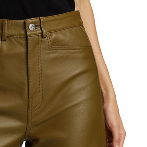 Pantalon en cuir pour femme, coupe ajustée, hiver, haute qualité OEM, respirant, imperméable, séchage rapide, pour la gym, les entraînements, usage quotidien, vente en gros - Product Image 5