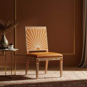 Silla de Resina con Incrustaciones de Hueso de Estilo Lujoso, Hecha para Hogares Elegantes con un Atractivo Decorativo Distintivo - Product Image 5