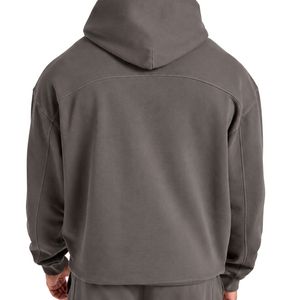 Conjunto Deportivo Informal de Dos Piezas para Hombre, Sudadera con Capucha Extra Grande Marrón y Pantalones Deportivos a Juego, Ropa Deportiva Urbana - Product Image 6