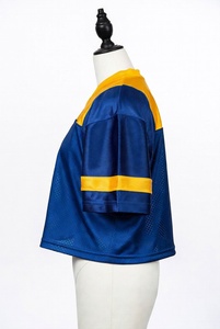 Maillot de sport américain personnalisé et élégant en mesh pour adultes, coupe oversize, manches courtes, respirant, protection UV, séchage rapide, logo brodé - Product Image 2