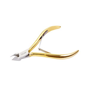 Coupe-cuticules à double ressort, luxe, plaqué or, coupe-peaux mortes en acier inoxydable tranchant, outils de manucure - Product Image 4