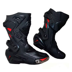 Premium Quality Custom Printed Leather Motorbike Racing Shoes for Men Women Durable Anti-Slip Protective Motocross Shoes - Product Image 2