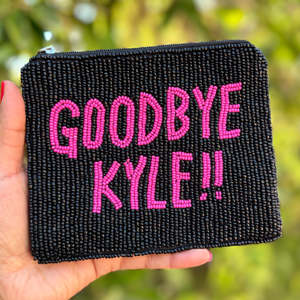 Goodbye Kyle Monedero de cuentas unisex, personalizado, hecho a mano, mini bolsa de cuentas de semillas con cierre de cremallera, ecológico, portátil, compacto y divertido - Product Image 3