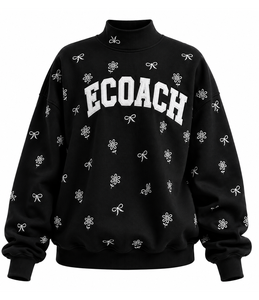 Sudadera de cuello alto extragrande para mujer, con logo personalizado, 100% algodón, hombros caídos, forro polar suave, OEM, invierno - Product Image 5