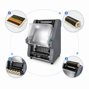 Machine à découper les rouleaux de <span class=keywords><strong>sushi</strong></span> 600 pièces/h, coupeur automatique de Norimaki MR350 pour rouleaux <span class=keywords><strong>Maki</strong></span> 6/8/10/12 coupes, directement de l'usine - Product Image 1