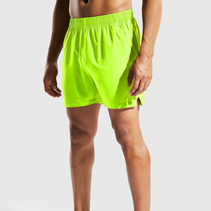 Pantalones Cortos Deportivos de Secado Rápido Color Verde Neón para Hombre, Cintura Elástica, Pantalones Cortos Deportivos - Product Image 4